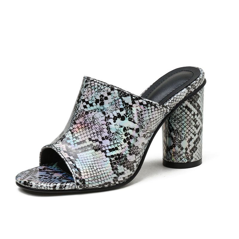 Women's snake high heels