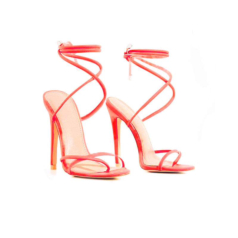 Candy Bright Toe Strap High Heels