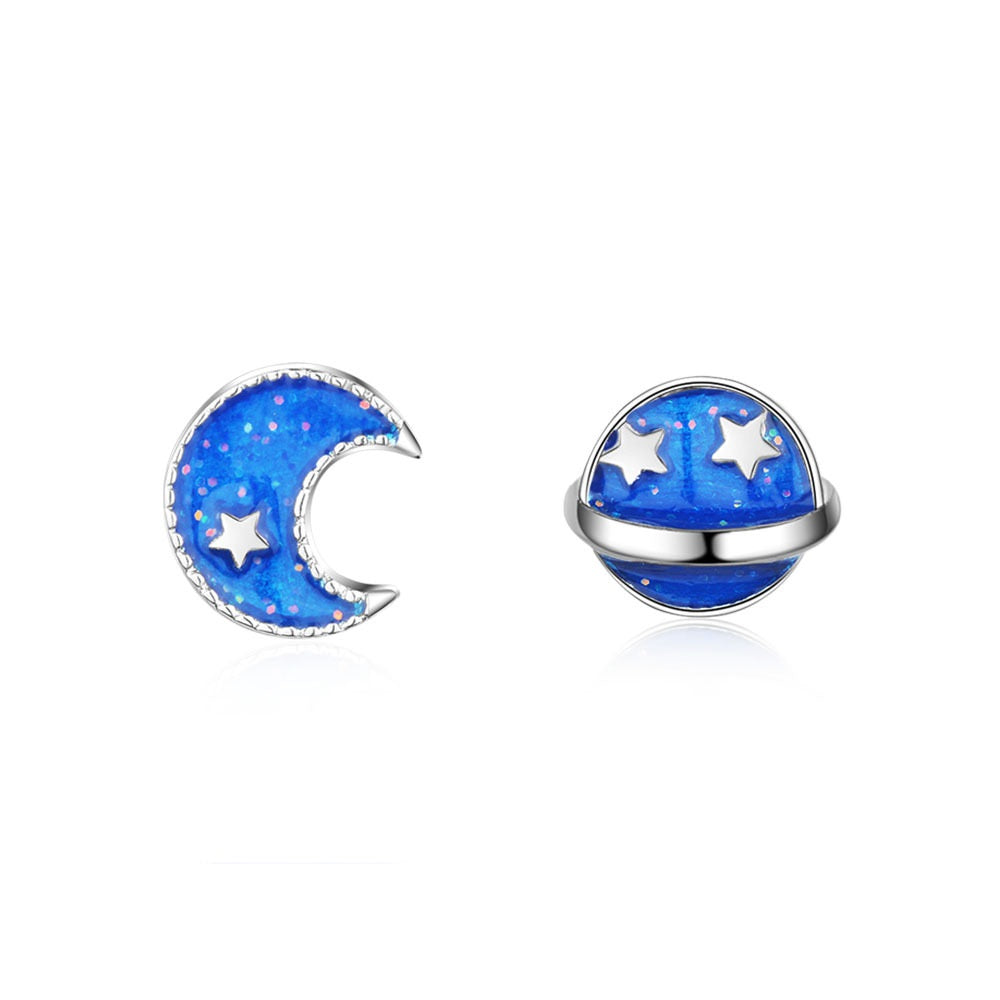 Blue Planet Stud Earrings For Women