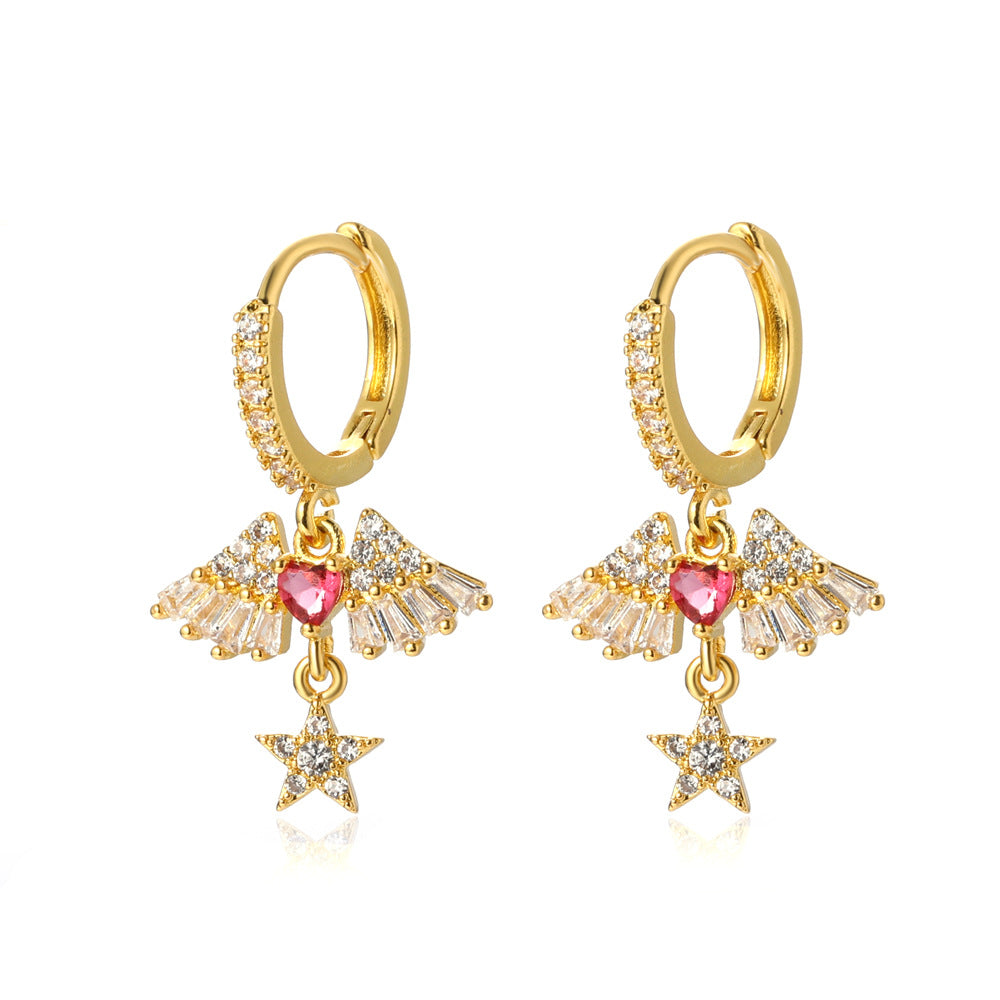 Angel Wings Earrings Small And Exquisite Personality Earrings Women