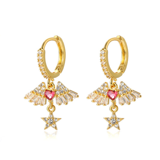 Angel Wings Earrings Small And Exquisite Personality Earrings Women