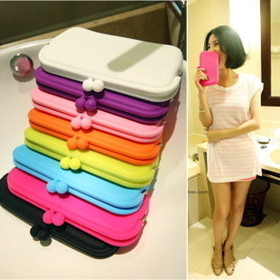 Cute Candy Color Silicone Coin Makeup Key Holder