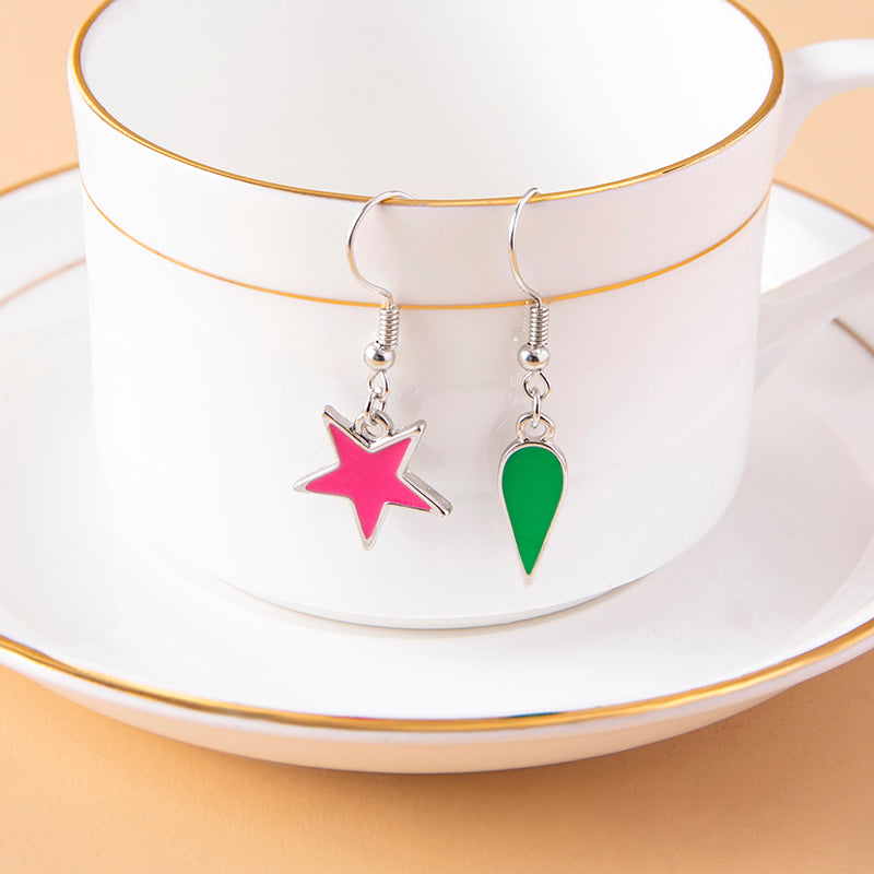 Anime HUNTER X HUNTER Hisoka Earrings Star Teardrop Poker Heart Pendant Earrings For Women