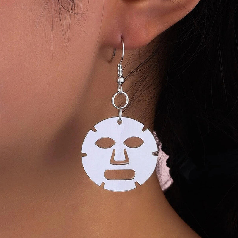 Creative Facial Mask Acrylic Earrings For Women