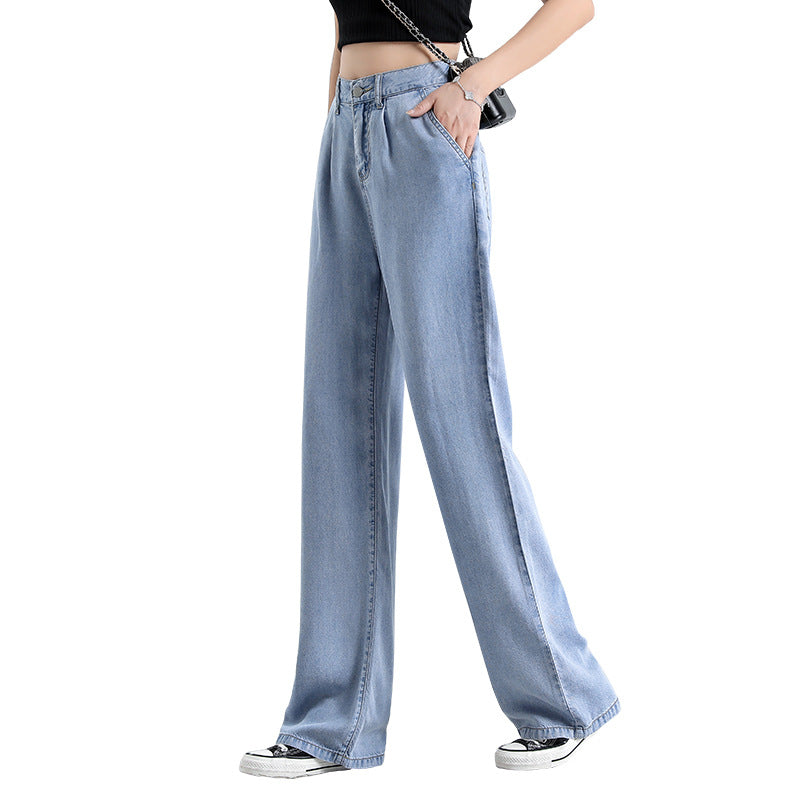 Comfortable Loose High Waist Tencel Jeans