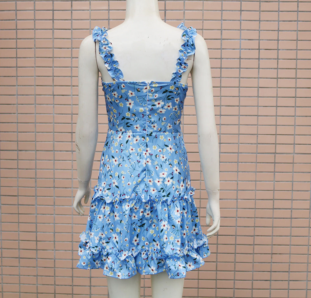 Beauty Sling Print Sexy Temperament Dress