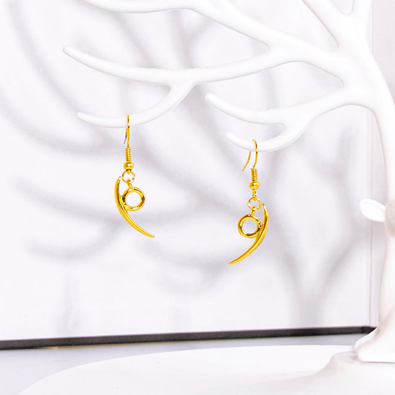 Anime Orochimaru Hook Pendant Earrings For Women Men