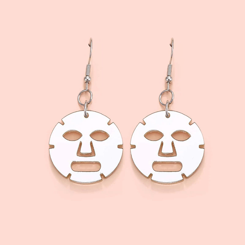 Creative Facial Mask Acrylic Earrings For Women