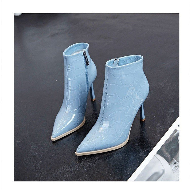 Women's High Heels Pointed Toe Stiletto Martin Boots