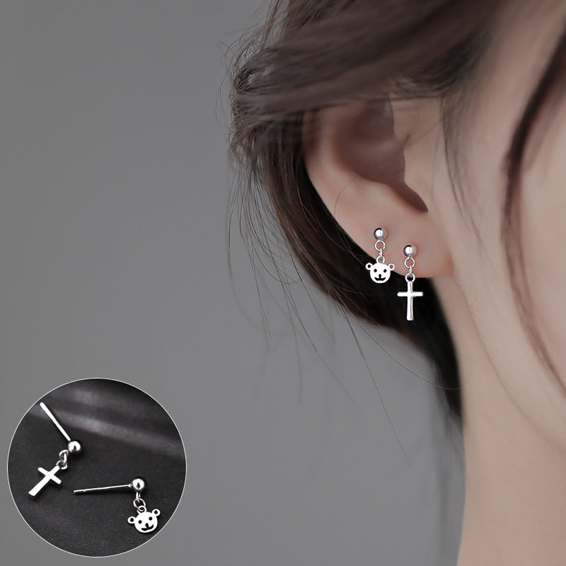 925 Silver Personality Lava Stud Earrings For Women