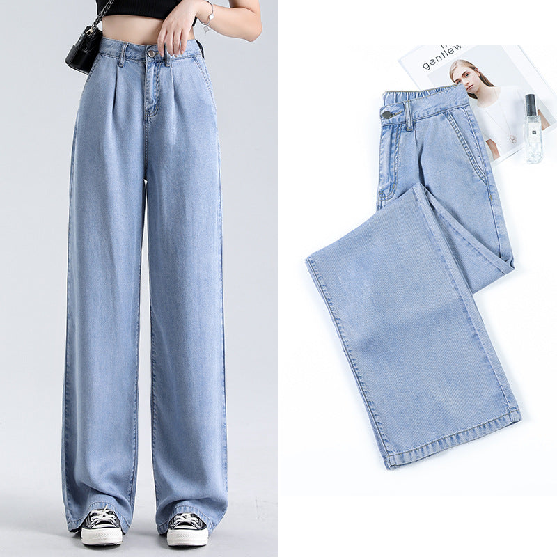 Comfortable Loose High Waist Tencel Jeans