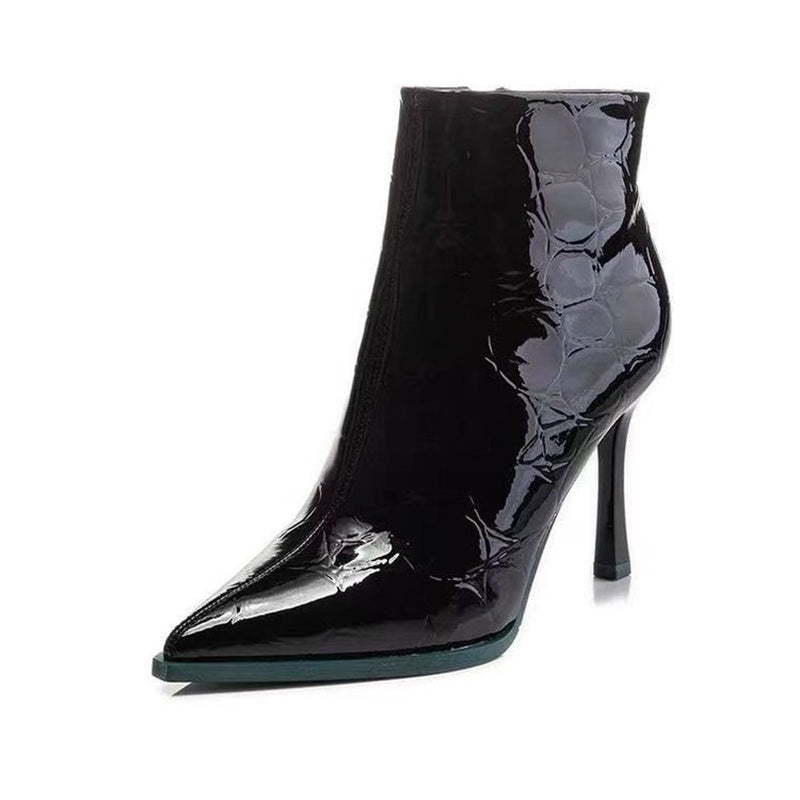 Women's High Heels Pointed Toe Stiletto Martin Boots