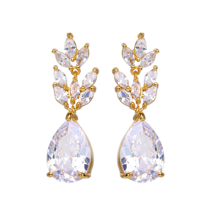 Bohemian Long Zircon Drop Earrings For Women