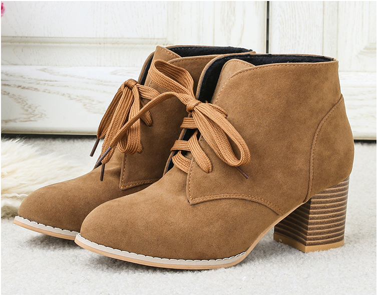 Fashion Martin Boots Suede High Heels