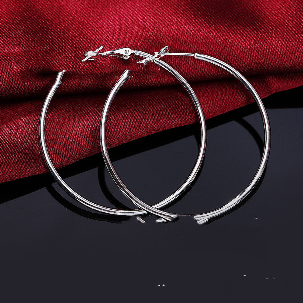 Aravant 925 Silver Creole Circle Hoop Earrings For Women