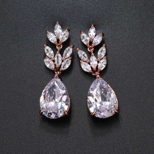 Bohemian Long Zircon Drop Earrings For Women