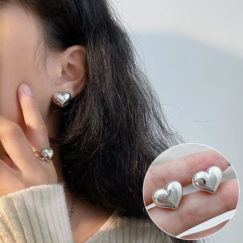 925 Silver Personality Lava Stud Earrings For Women