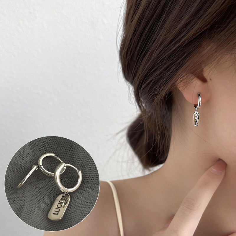 925 Silver Personality Lava Stud Earrings For Women