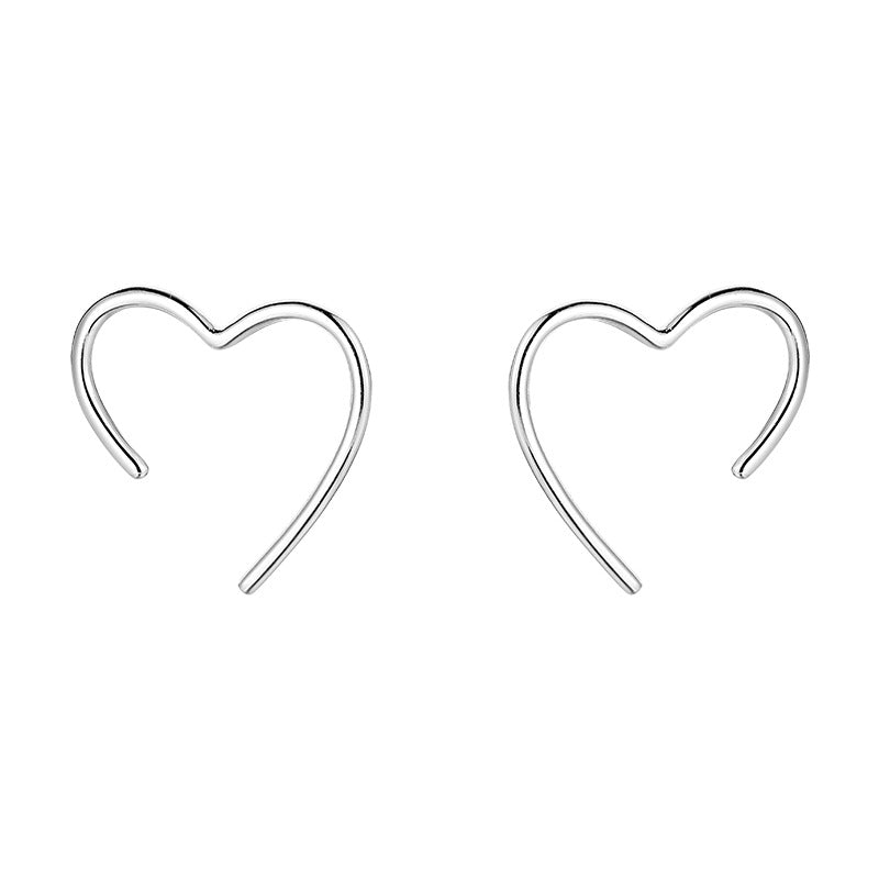 925 Sterling Silver Love Stud Earrings For Women