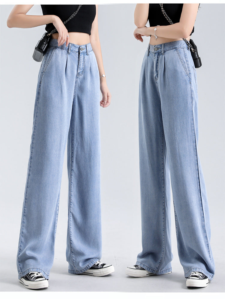 Comfortable Loose High Waist Tencel Jeans