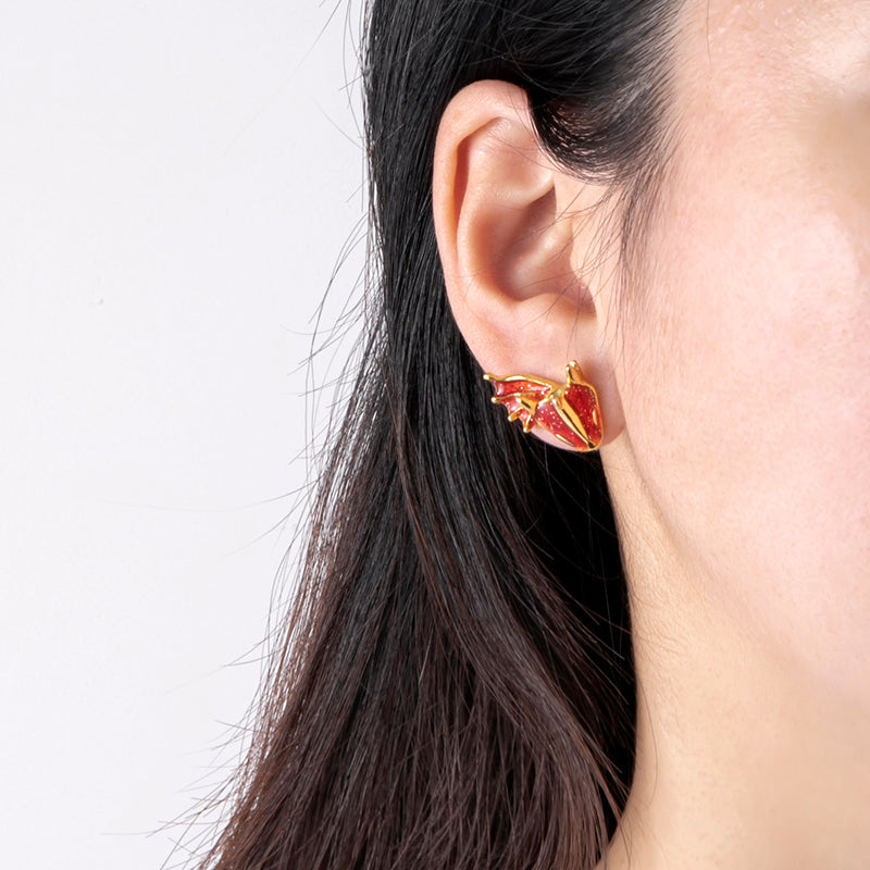 Boho Dragon Dinosaur Stud Earrings For Women Girls