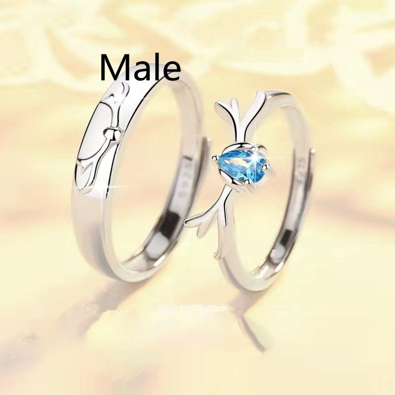 Couple A Pair Of Simple Men And Women Rings