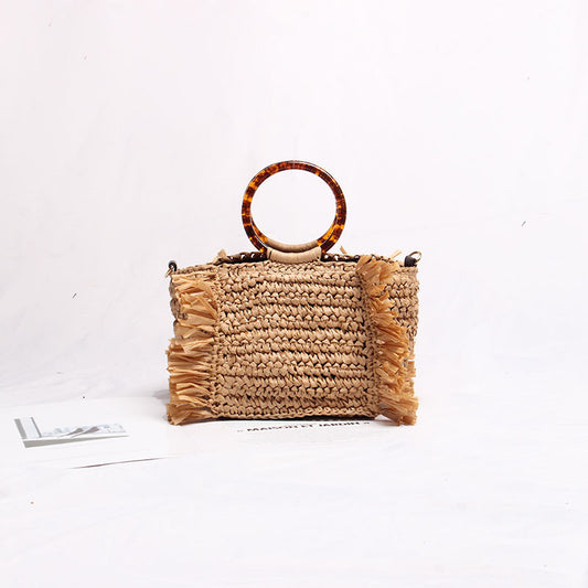 Fashion Simple One-shoulder Diagonal Woven Bag