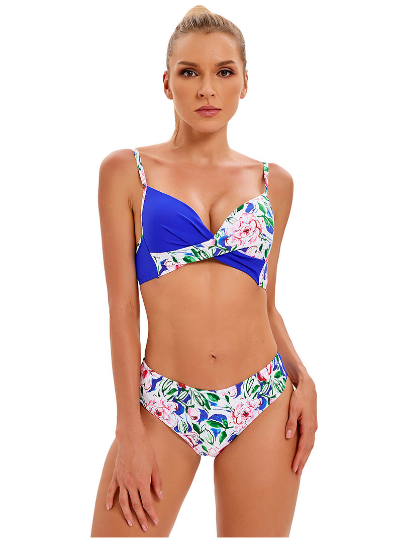 New Printed Polyester Split Swimsuit For Women