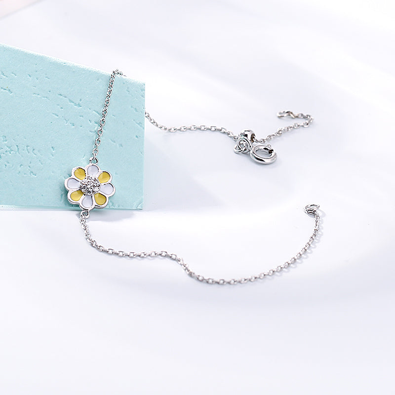 Sun Flower Bracelet Women 925 Silver Girlfriend Bracelet