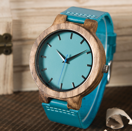 Bamboo watch silicone band green Japanese quartz movement watch female watch