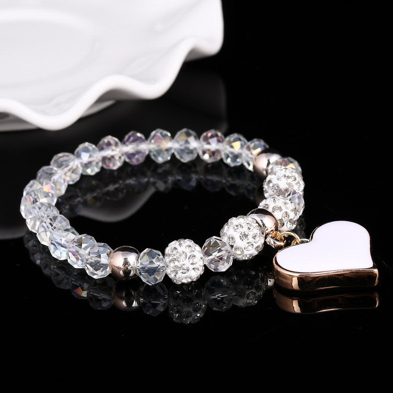 Crystal Butterful Bracelet & Bangle Elastic Heart Bracelets