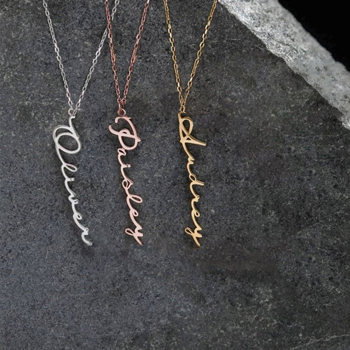 Personalized Signature Name Necklace Stainless Steel Necklace Women Jewelry