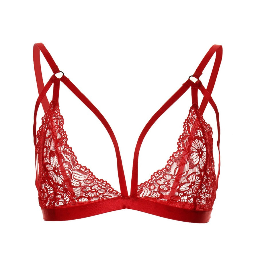 Lace sexy adjustable three-point bra