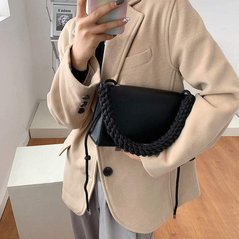 Woven Large Capacity Simple One-Shoulder Diagonal Bag