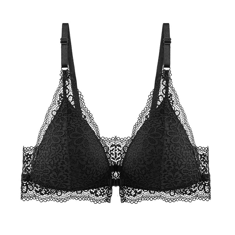 Flat small chest sexy thin no steel ring bra