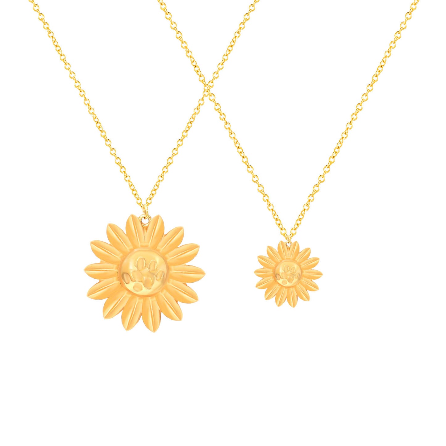 Sunflower Pendant Necklace Women Sunflower Long Necklace