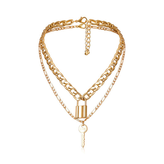 Retro Niche Double-Layer Chain Necklace Women