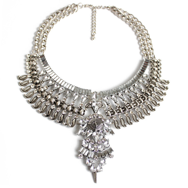 Alloy Diamond Short Necklace Crystal Necklace