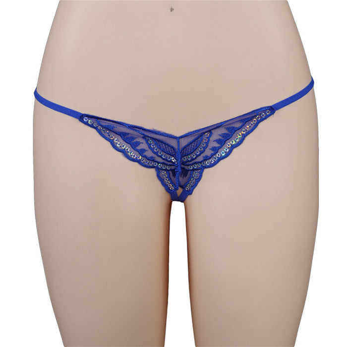 Women's Lace Waist Elastic Panties Thong