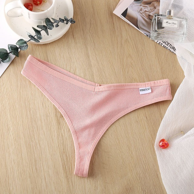 Low Waist Cotton Ladies Sexy Pink Panties