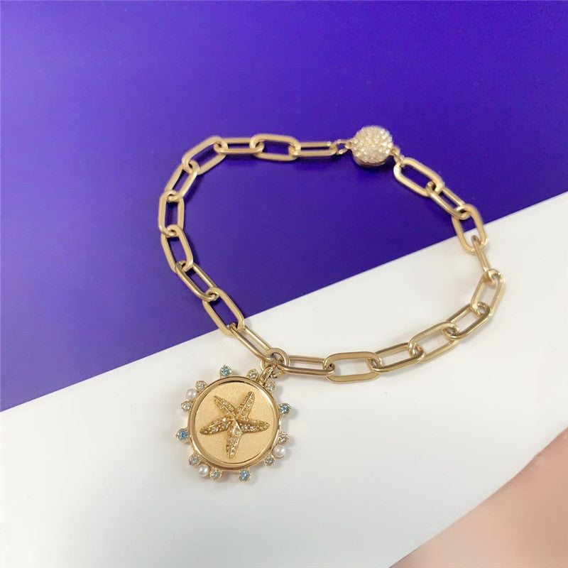 Glazing Starfish Design Bracelet Bracelet For Women