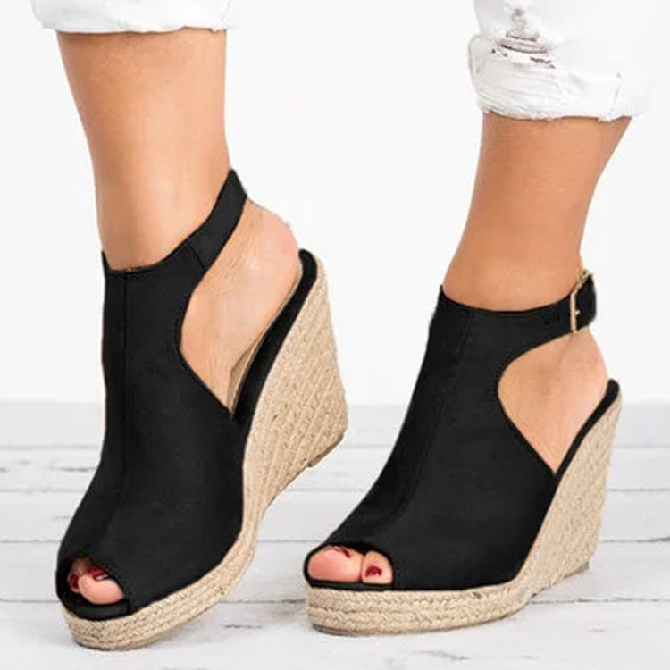 Women's Sandals Platform Wedge Heel Fish Mouth Sandals