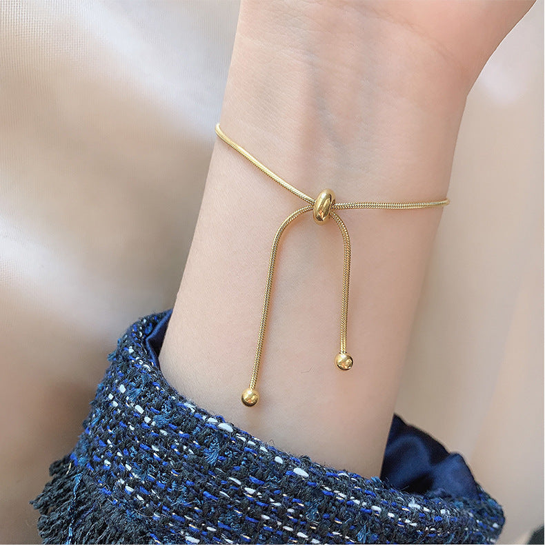 Simple Thin Bracelet For Women And Men Elegant Personality Adjustable Bracelets Silver Color Korean Girls Friendship Jewelry