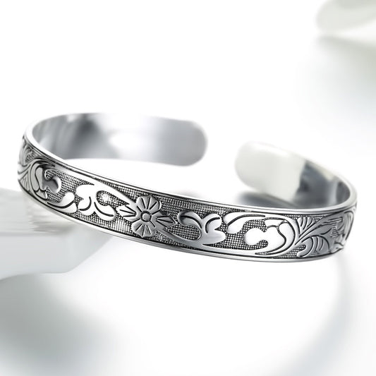 Silver Bracelet Plum Blossom Vine Leaf Fashion Women Silver Plated Bracelet Women