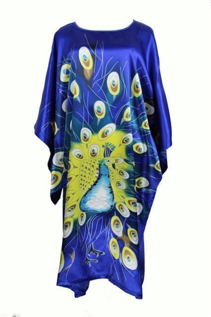 Sexy Female Silk Rayon Robe Bath Gown Nightgown Summer women