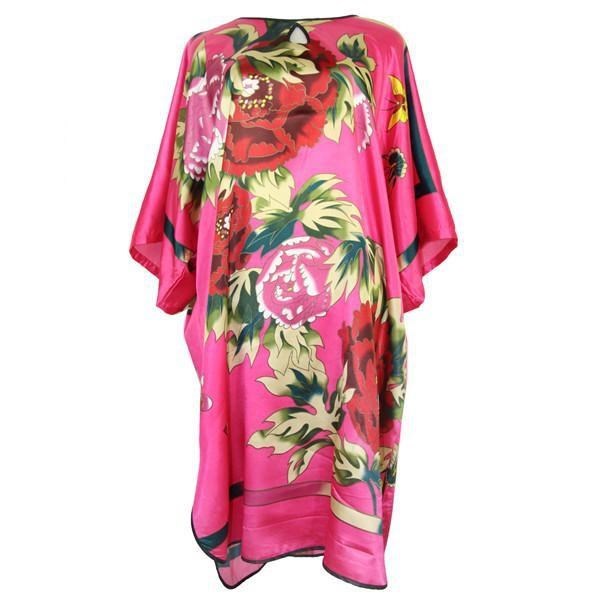 Sexy Female Silk Rayon Robe Bath Gown Nightgown Summer women