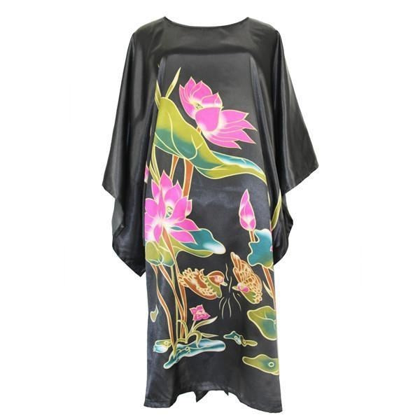 Sexy Female Silk Rayon Robe Bath Gown Nightgown Summer women