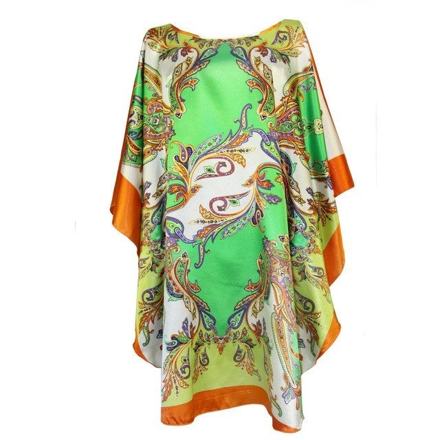 Sexy Female Silk Rayon Robe Bath Gown Nightgown Summer women