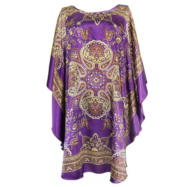 Sexy Female Silk Rayon Robe Bath Gown Nightgown Summer women