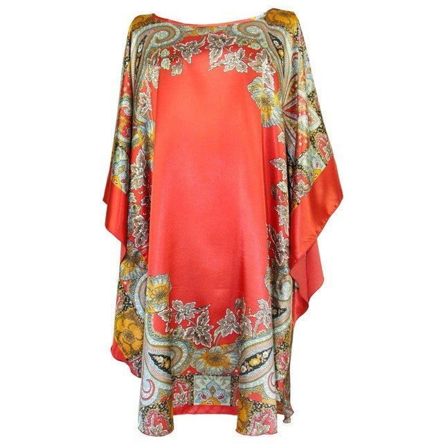 Sexy Female Silk Rayon Robe Bath Gown Nightgown Summer women